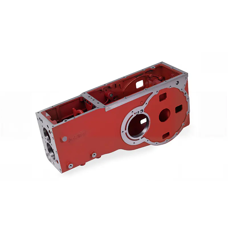 Grått støpejerns girkassehus for traktor